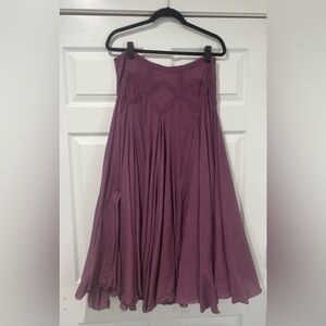 Elegant Purple A-Line Skirt